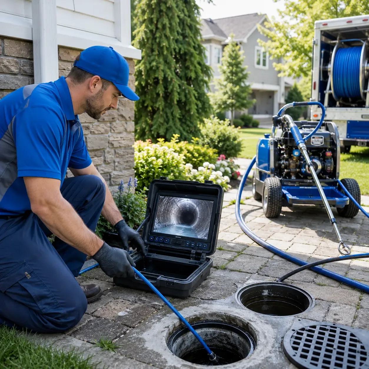 Outdoor drain cleaning professionals serving Canton, CT