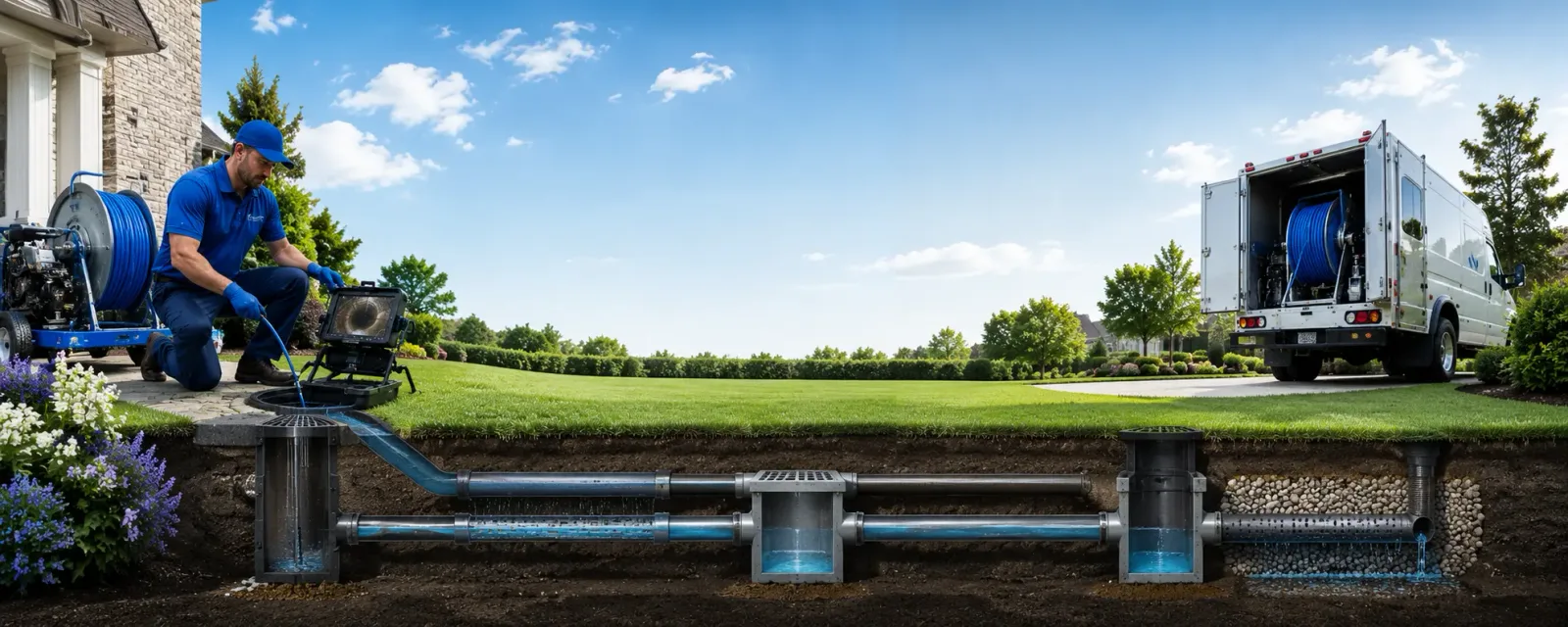 Outdoor drain cleaning information for Canton, CT